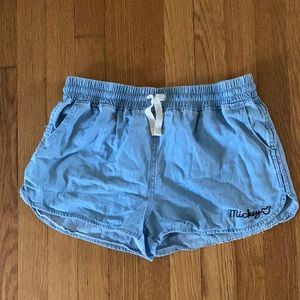 Disney x junk food chambray shorts size small